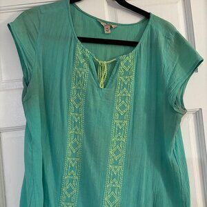Decree Teal Blouse